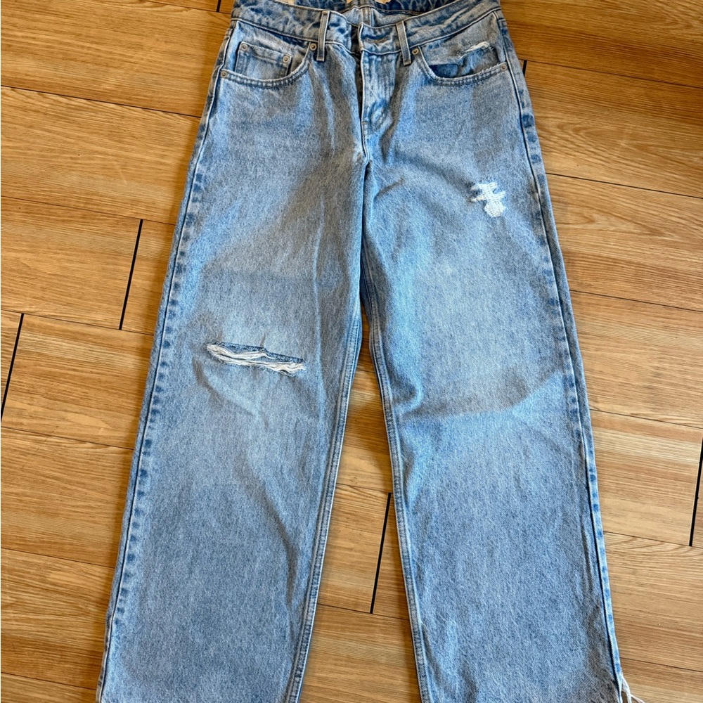 Light Blue Distressed Jeans